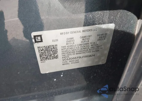 2020 Chevrolet Malibu Fwd Lt from USA, damaged, VIN 1G1ZD5ST0LF093824